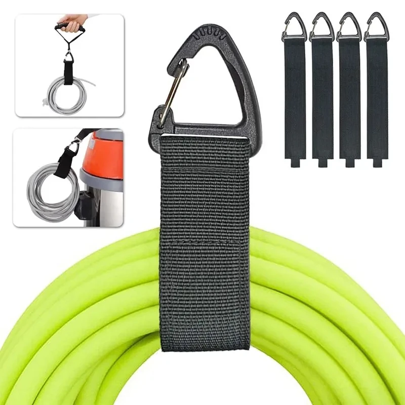 Organizador de soporte de cable de extensión, herramienta de maletero de coche, correa de almacenamiento de bucle de gancho resistente para casa, sótano, RV, garaje, enrollador de Cables