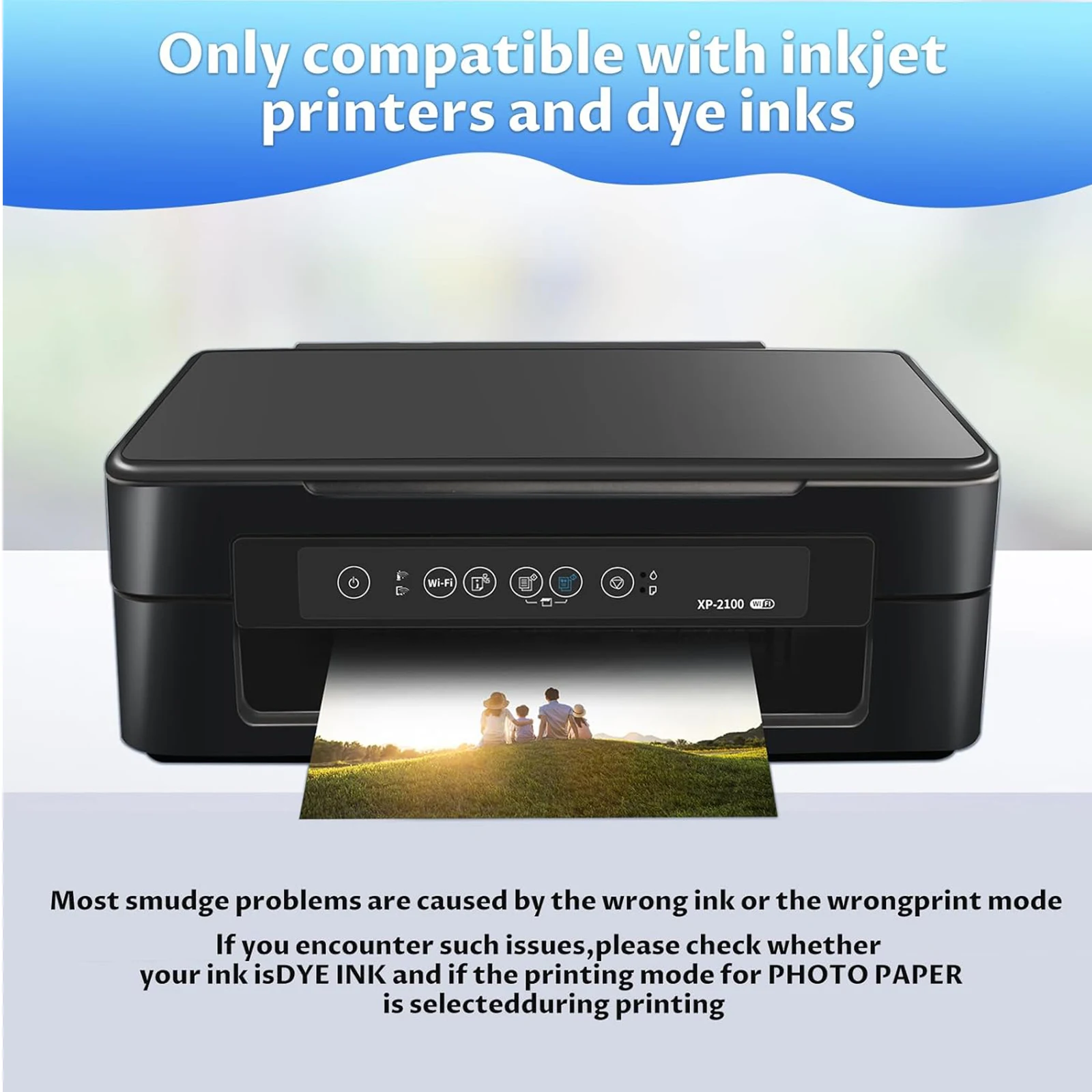 ESHANG 10 Sheets 4R(4×6 Inches) Glossy Printable Magnetic Photo Paper,Non-Adhesive, Suitable for Inkjet Printer