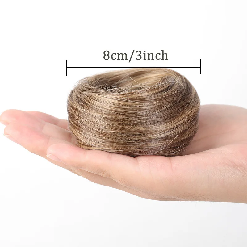 Synthetic Elegant Messy Curly Elastic Rubber Band Wave Chignon Ponytail Hair Extension Hair Fluffy Easy to Style Suitable image 5