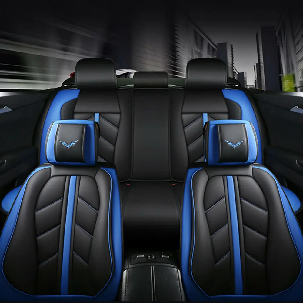 

Deluxe Leather Universal Front Rear Cushion Full Set 5-Seats SUV Car Seat Covers Accessory Car Interior Accessories