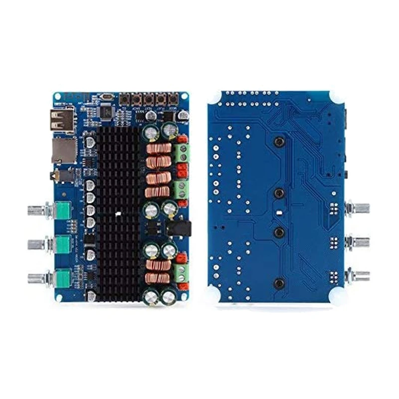 Placa amplificadora de potencia Digital, 2,1 canales, Bluetooth, USB, entrada TF, 50W + 50W, estéreo, 100W, salida de Subwoofer