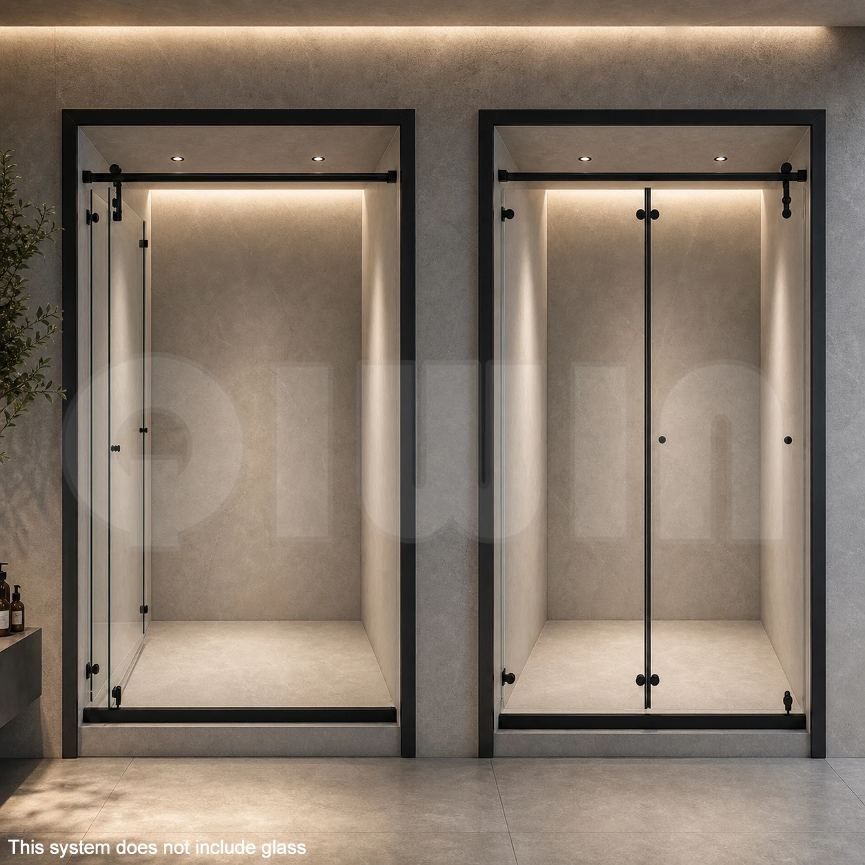 Shower Door Roller Fitting Frameless Fold Slide System Max 1500mm Width 2200mm Height Silent Smooth Operation