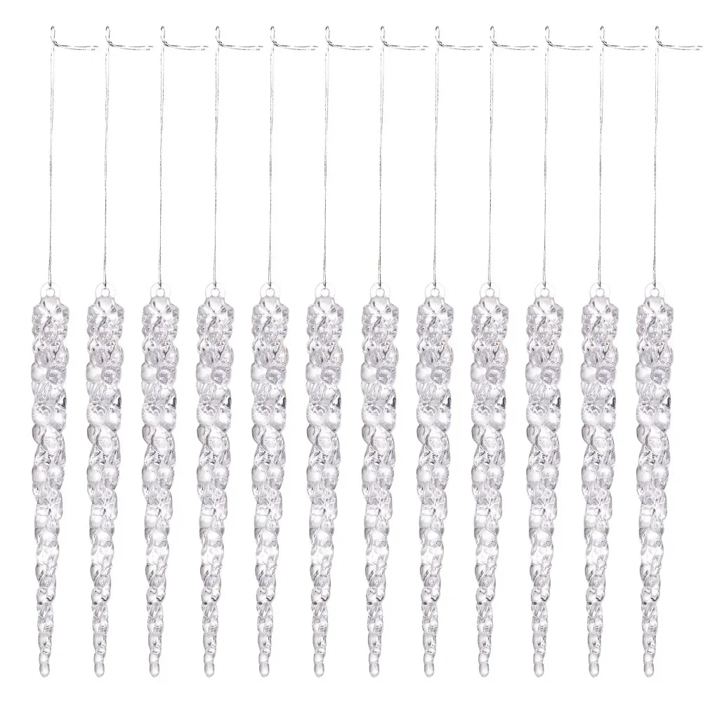 

2436 Acrylic Hanging Icicles Drop Ornaments for Christmas Tree and Party Venue Decoration Featuring Lightweight Acrylic