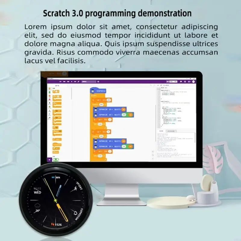 ESP32 Based 1.28inch Circular LCD Touchscreens WiFi & Bluetooth-compatible Module for Innovative Solution H8WD