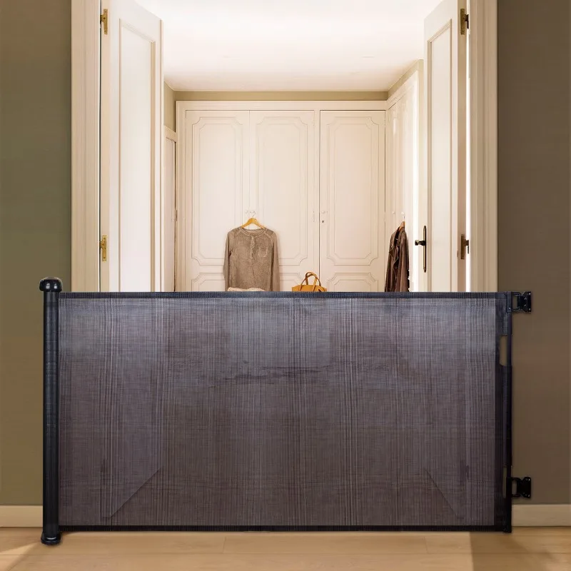 

Retractable Mesh Pet Dog Cat Safety Gate for Stairs Doorways Hallways Indoor Pet Safety Mesh Gate