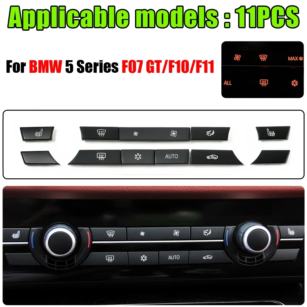 A/C Heizung Klima Klimaanlage Bedienfeld Lüfter Geschwindigkeit Taste Abdeckung für BMW 5/7 Serie F07 GT/F10/F11 F01/F02 Auto-styling