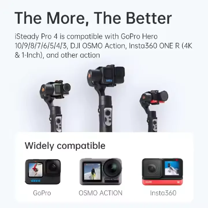 Hohem iSteady Pro 4 3-Axis Gimbal Stabilizer Anti-Shake Handheld Tripod Mount Gimbal Stabilizer Compatible with GOPRO Hero