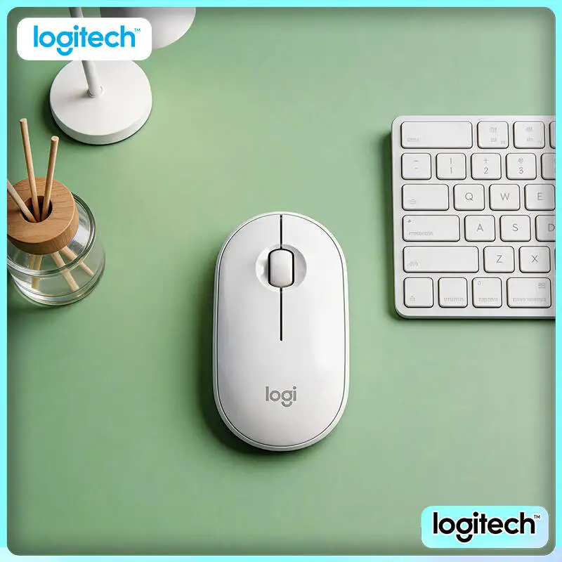 

Logitech M350 Pebble Office Mouse - Minimalist Design, Quiet Operation, 10m Range, 77g Light, Multi-Device Compatibility