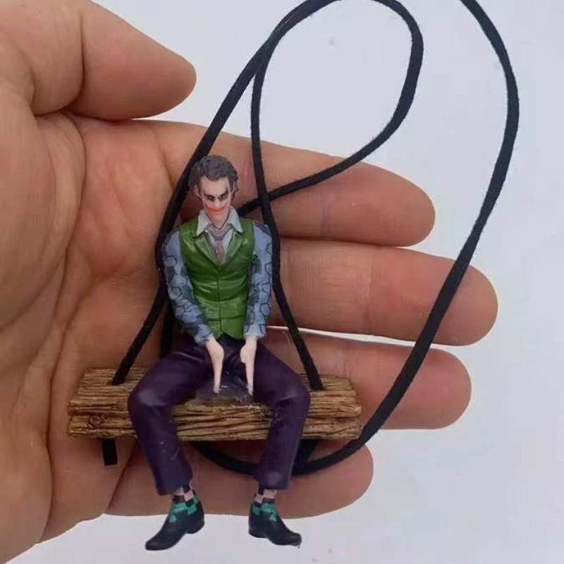 New Anime Figures Joker Model Decor Auto Rearview Mirror Hanging Pendant Car Interior Ornaments Kids Toys Gifts
