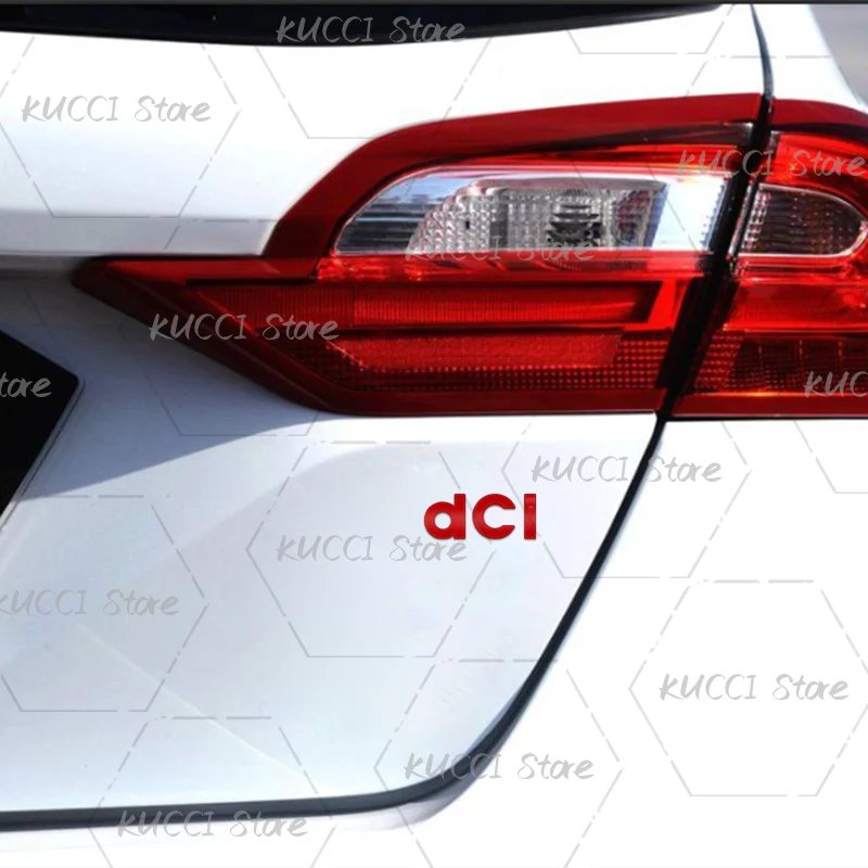 ملصق سيارة ثلاثي الأبعاد بشعار Dci Turbo شعار معدني شارة شارات لداستر داسيا كليو كابتور ميجان ذات المناظر الطبيعية الخلابة Dokker Sandero Logan Lodgy