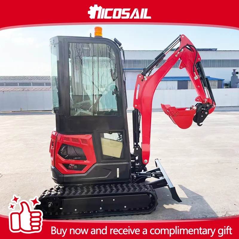 

Nicosail OKW18 Tailless Digger 1.8 ton Mini Excavator for Home Garden Farm Breeding Ground & Large Construction Site