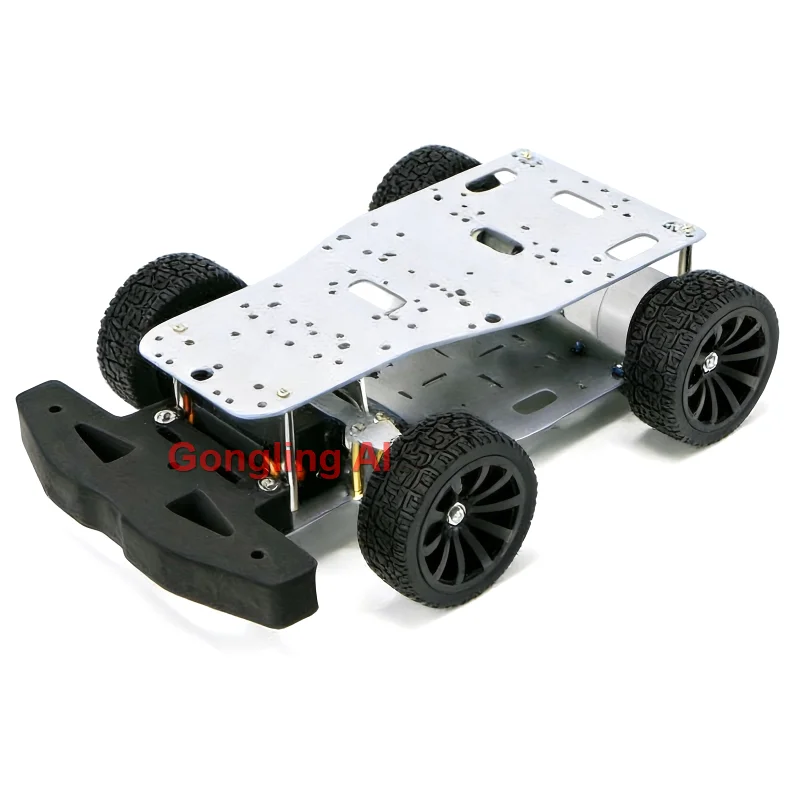 2WD 3WD 4WD Autochassis met motor, Mecanum Ackermann-wiel, omnidirectioneel programmeerbaar robotautochassis