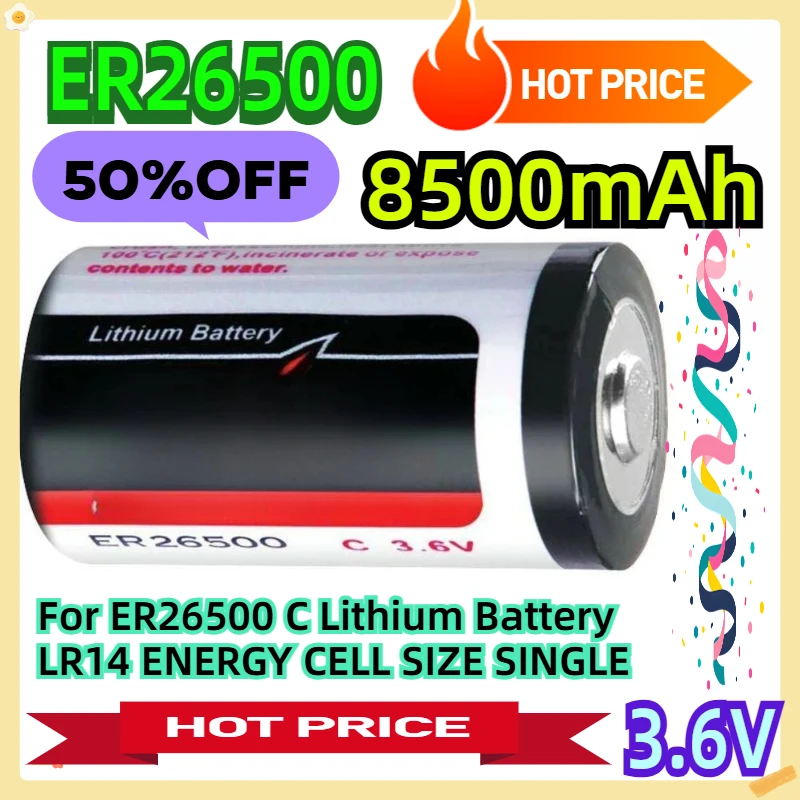

For ER26500 C Lithium Battery LR14 ENERGY CELL SIZE SINGLE