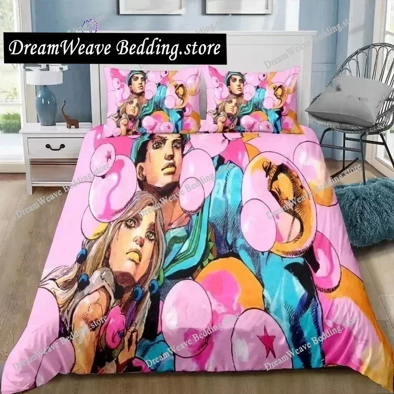 

3D Printed Anime JoJolion Adventure Bedding Set Duvet Cover Bedroom Comforter Single Twin King _Size Quilt Cover Home Textiles74