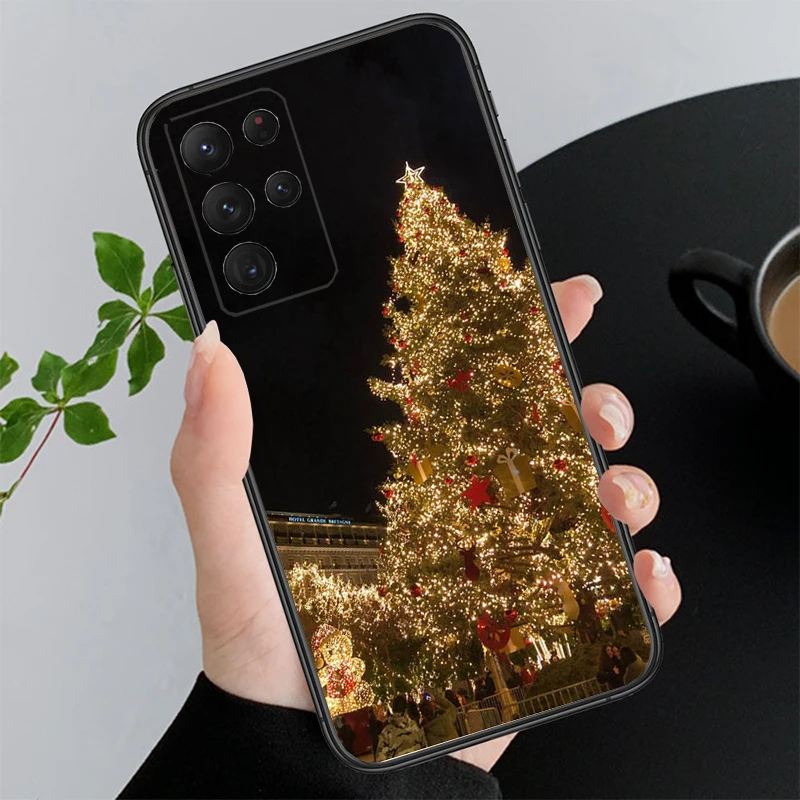 

Phone Case For Samsung A55 A16 A56 A36 A35 A15 A53 A54 A33 A34 A25 A05S A52 A52S A14 A26 A71 Christmas Light Tree