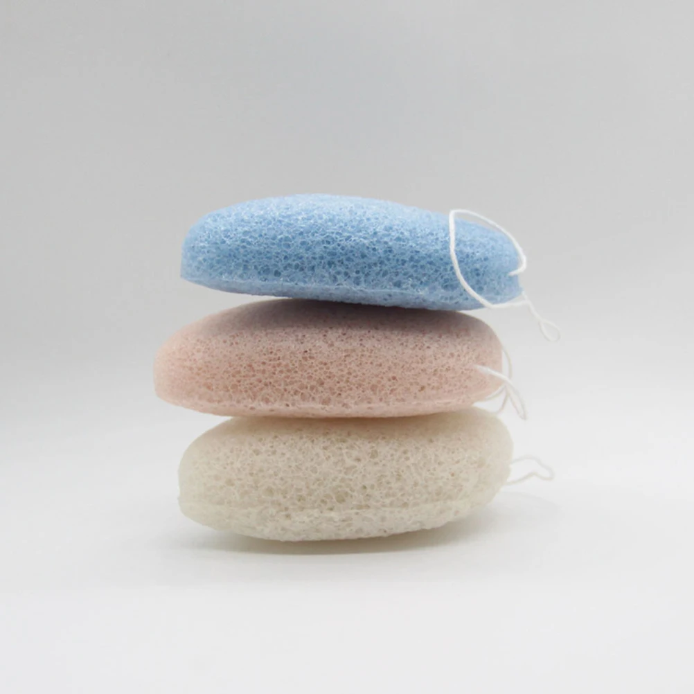 

10pcs Sponges Natural Facial Cleansing Puff Gentle Exfoliating Skin Care Biodegradable Face Wash Tool For Sensitive Skin