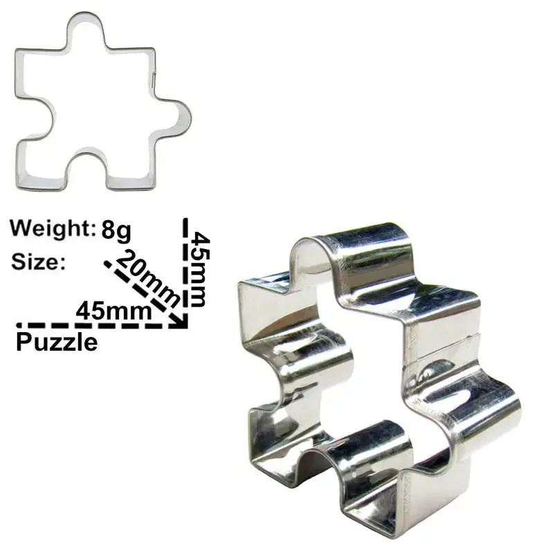 Classic Interesting Cute Little Jigsaw Puzzle,Cakes Decorating Fondant Cookie Cutters Tools Cookies Craft Molds Stainless steel