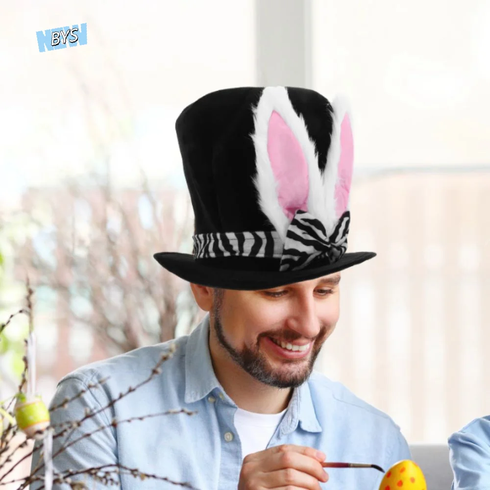 

Large Ears Bunny Ear Hat Dressy Design Festive Style Top Hat Photo Prop Fun Topper Holiday Accessory Festive Occasion
