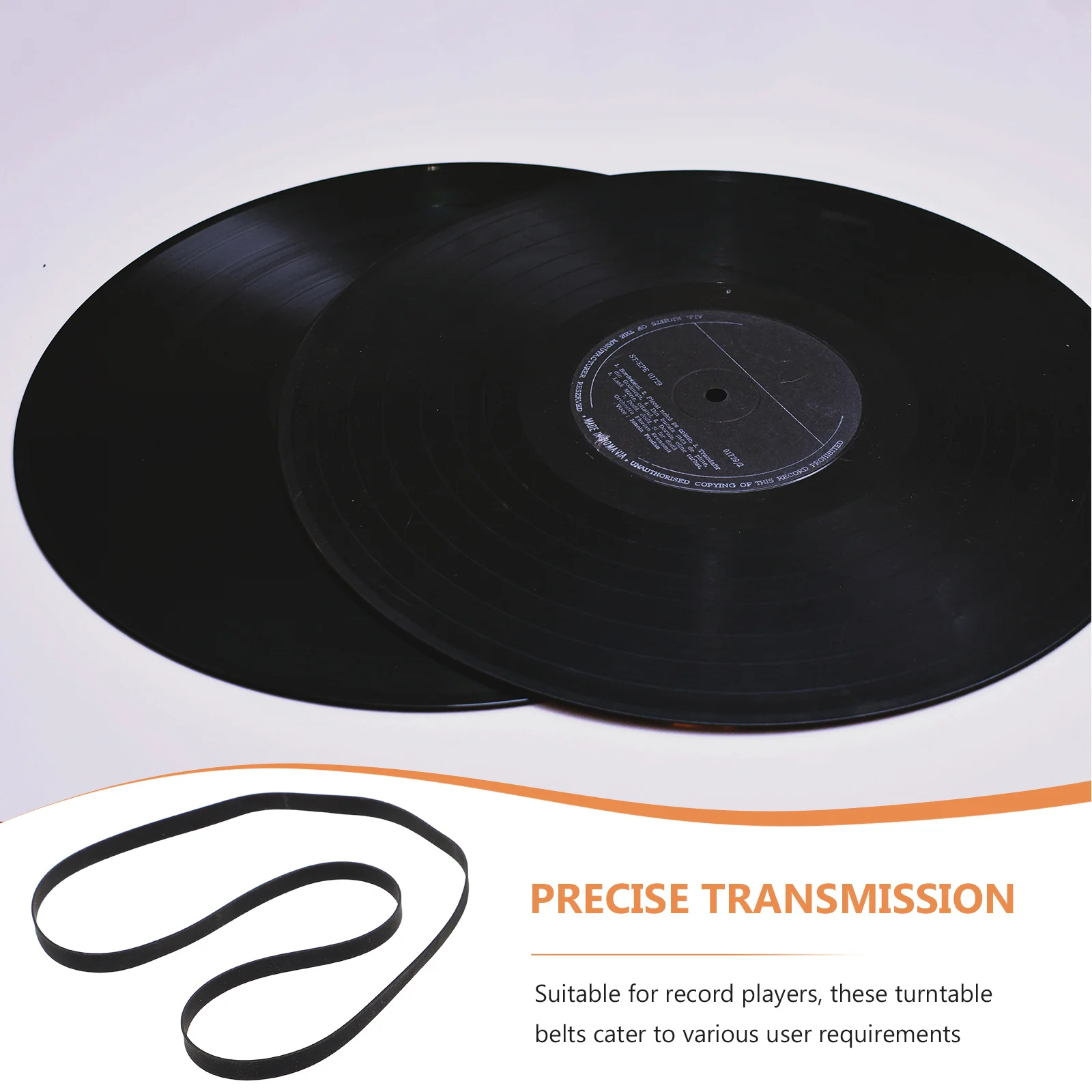 2Pcs Rubber Drive Belts Turntable Belts Replacement Parts for Record Player Cassette Tape Machine Repair Kit Accessories