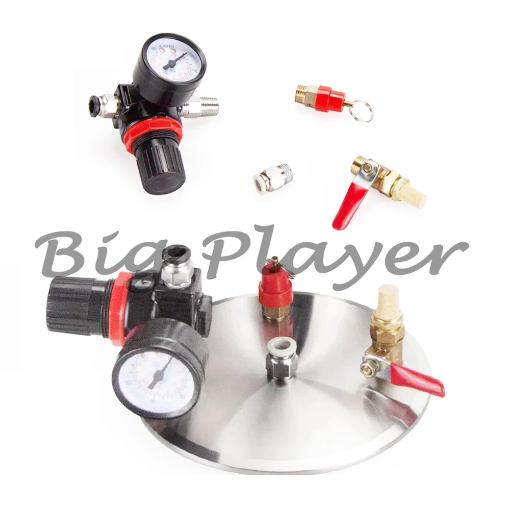 

Premium 304 Stainless Steel Glue Storage Tank - 2L Pressure Dispenser Bucket With Dual Safety Valves