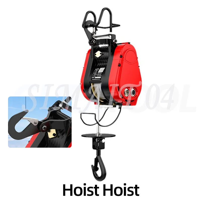230KG 30M Double Hole Electric Hoist 220V Suspension Portable Household Crane Quick Construction Hoist Brushless Electric Winch