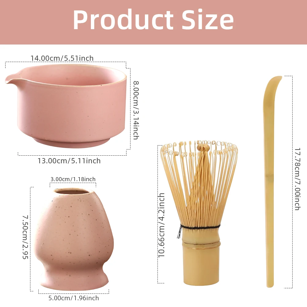 4 STUKS Japanse Matcha Theeservies Veilige Bamboe Garde Theelepel Theesets Indoor Drank Winkel Thee maken Gereedschap Accessoires