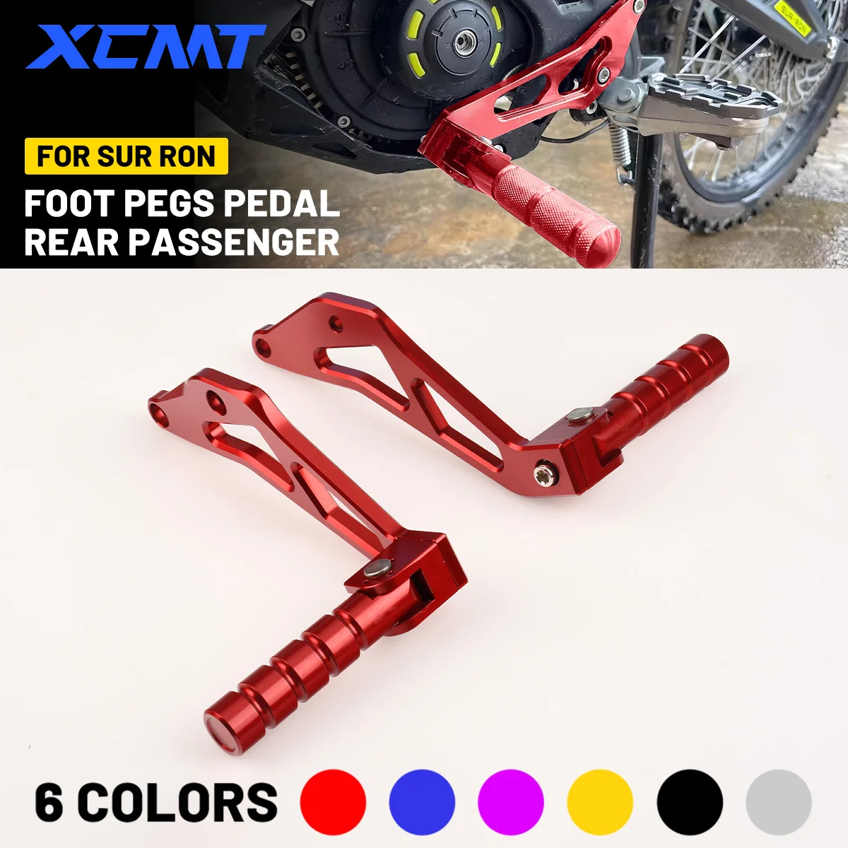 

Electric Dirt Bike Motorcycle For Sur-Ron Light Bee X S CNC Rear Passenger Foot Peg Rests Pedal Peg Bracket For Segway X160 X260