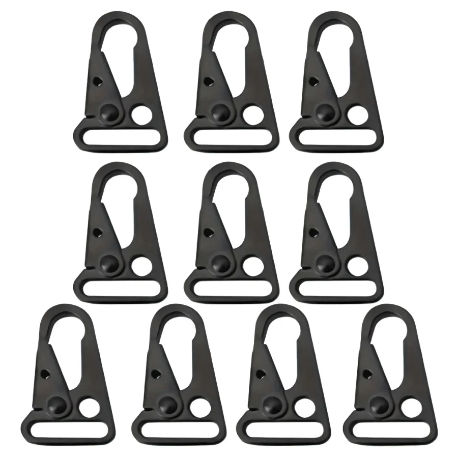 10 pieces of metal snap climbing hook straps, woven belt for backpack, trigger strap, outdoor keychain hook, climbing tool