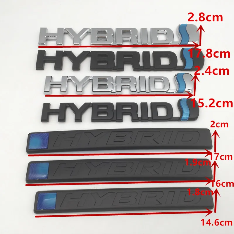 1 قطعة ثلاثية الأبعاد ABS الهجين سيارة رسالة الحاجز المصد الخلفي الجذع الجانب شعار ملصق شارة ملصق مائي التصميم اكسسوارات السيارات #2
