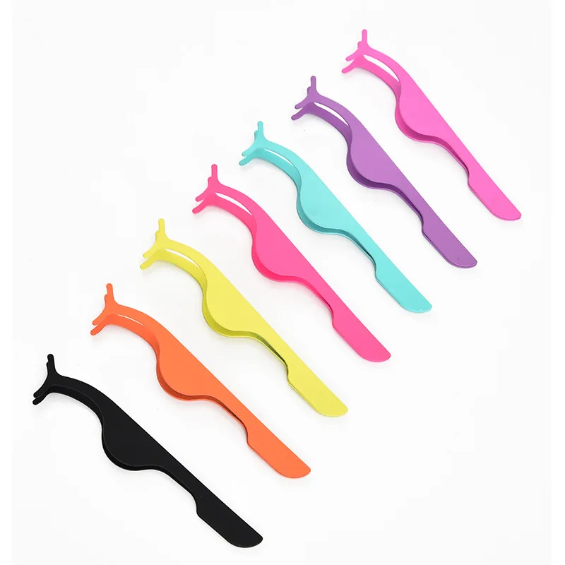 1 قطعة الرموش الصناعية الملقط أدوات ماكياج مساعد بكرة الشعر متعددة الوظائف رمش بكرة الشعر الملقط الصغيرة المهنية الملقط أداة