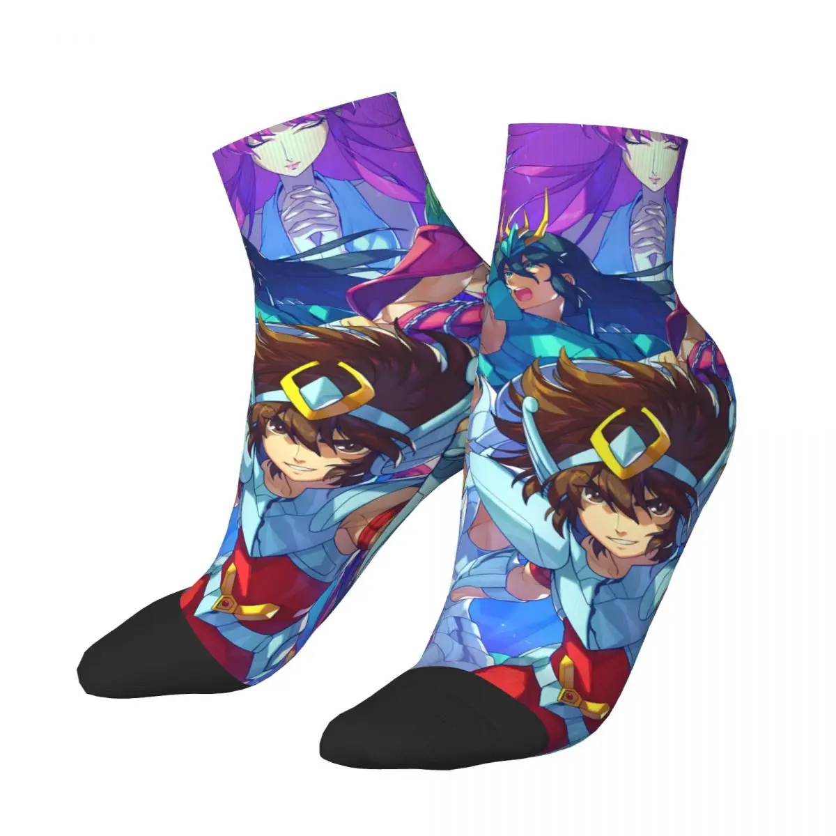 Soldier Dream Kotatsu Grough Saint Seiya Anime Ankle Socks Male Mens Women Summer Stockings Polyester