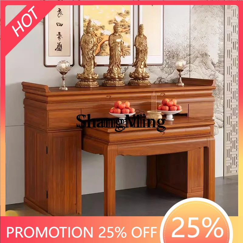 

Стол для благовоний SM Home God of Wealth, новый китайский, из цельного дерева, шкафчик для благовоний, стол для Будды.