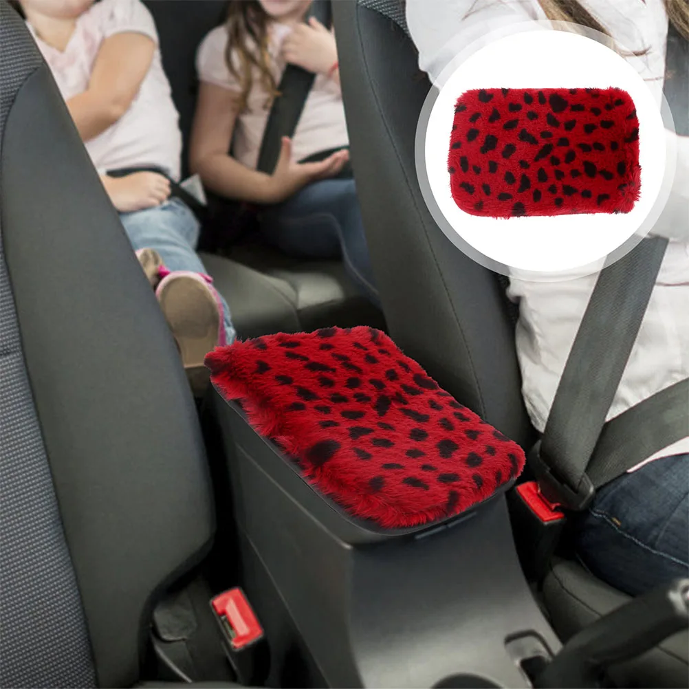

2pcs Ultra-Soft Furry Center Cushion Nonslip Wear Resistant Stylish Decorative Vehicle Interior Accessories Armrest Box Pad