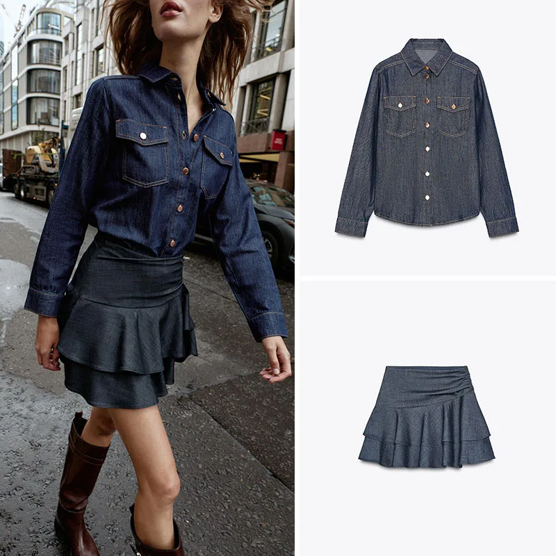 

Новое поступление, женский комплект Irt и брюк, брюки с высокой талией, длинный све, повседневный однотонный осенний ансамбль Faion