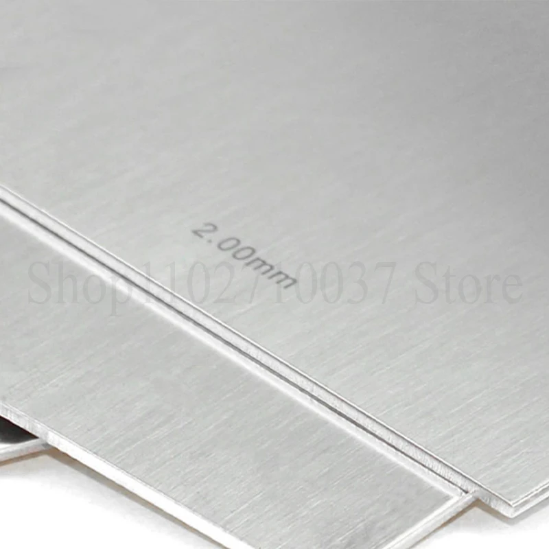 1PCS 100x100mm 200x300mm 304 Stainless Steel Plate Flat Brushed Metal Polished Plate Steel Sheet Thickness 0.02-2.5mm