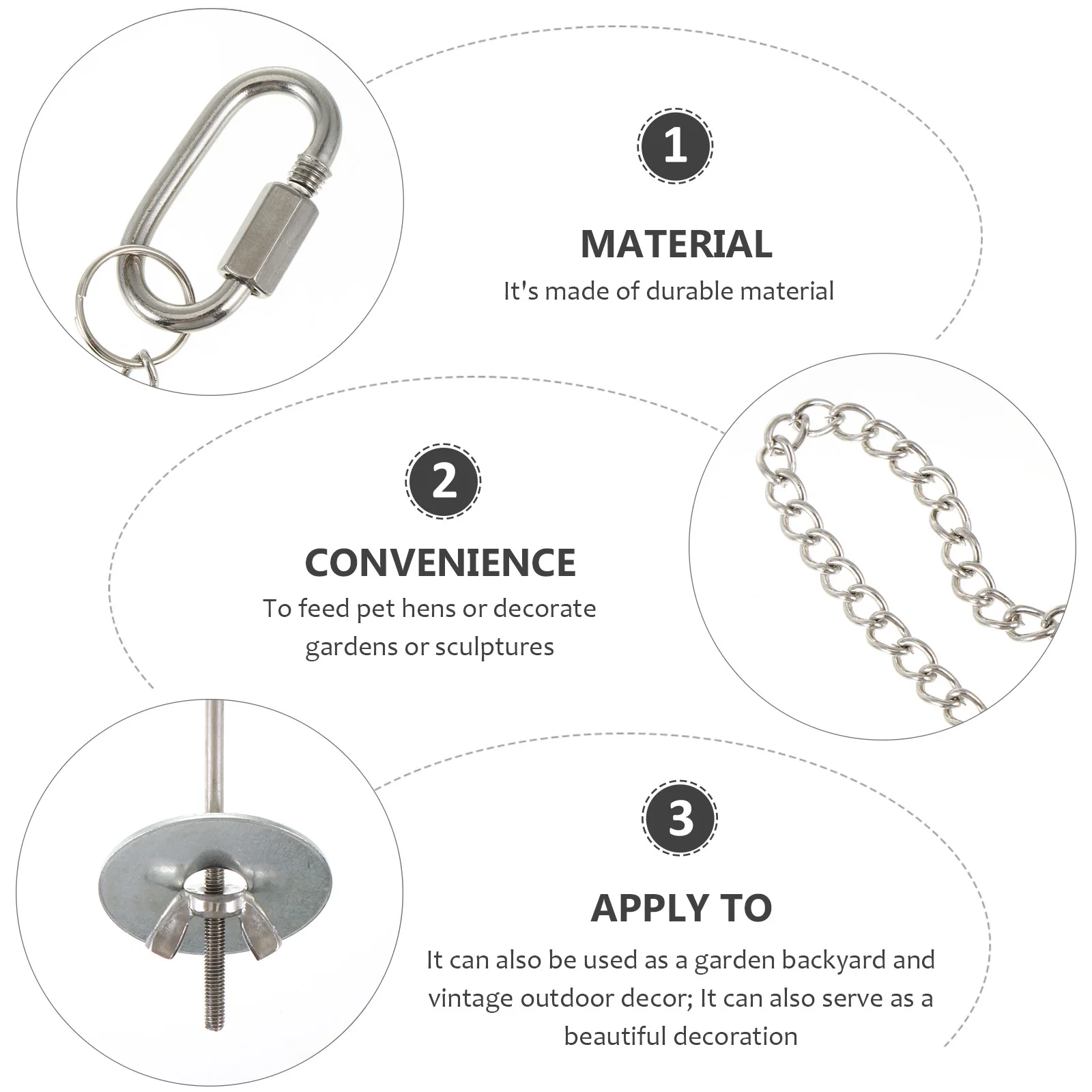 

1Pcs Hanging Chicken Feeder Durable Practical Outdoor Feed Trough Underslung Feeder for Food Fruits Vegetable Chickens