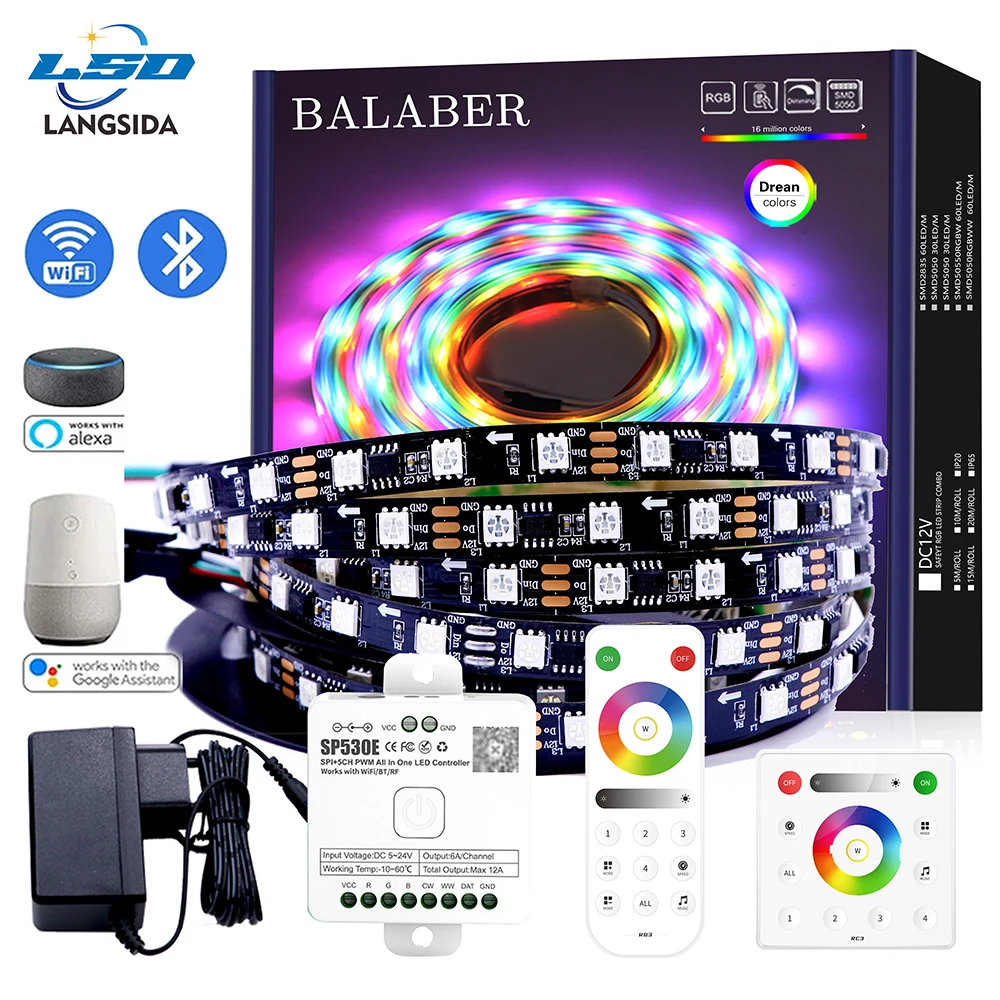 

WS2811 Addressable RGB COB LED Strip with SP530E 2.4GHz Bluetooth Controller & RC3/RB3 Remote (1m/2m/3m/4m/5m Sets)