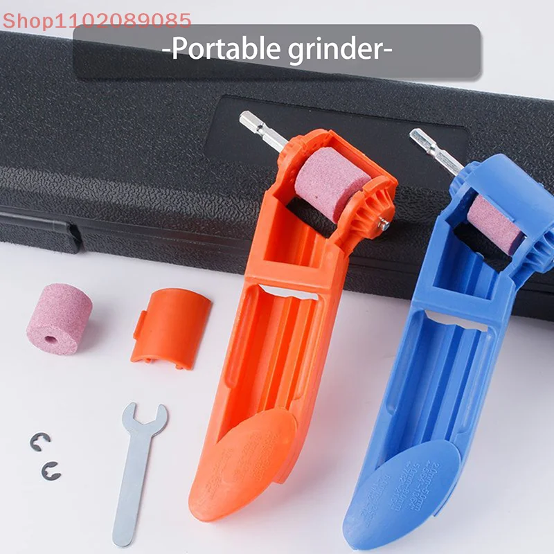 

Versatile Portable Drill Bit Sharpener Set Includes Wrench; Corundum Wheel Grinder and Millstone Tools