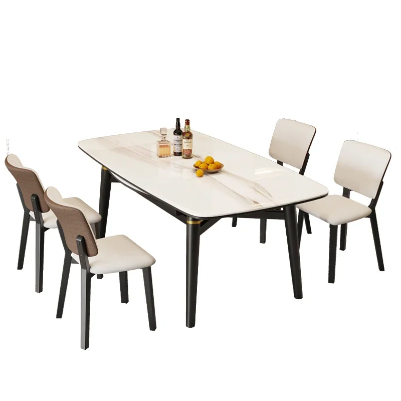 

Light luxury, super crystal stone, dining table, marble, retractable, dual purpose