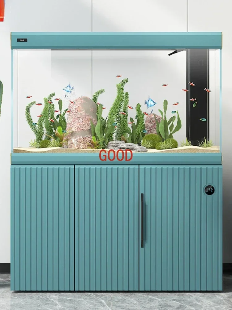 Ecological Fish Tank Super White Glass Living Room Home Landscape 1