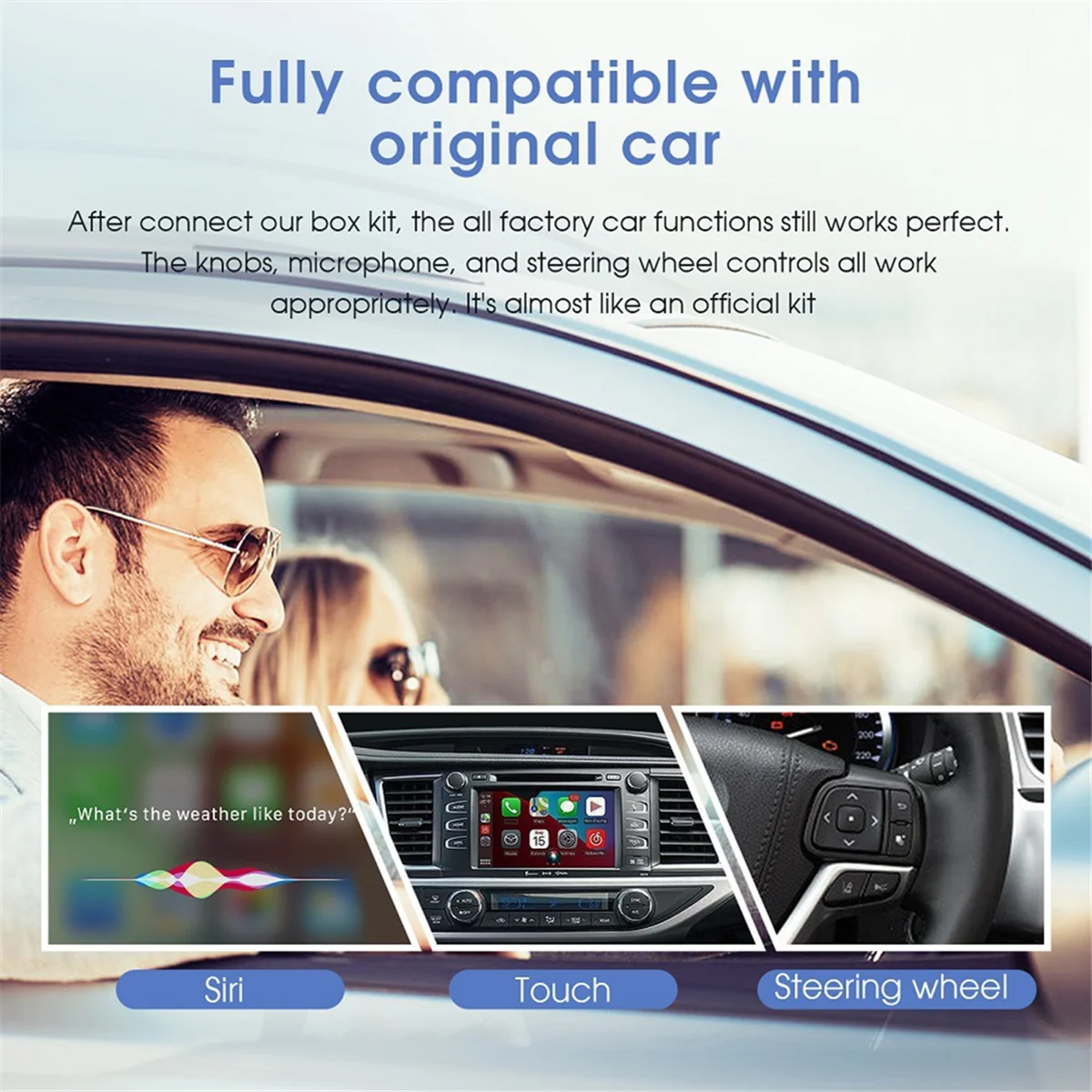 N27R Wireless CarPlay Android Auto Retrofit Decoder für TOYOTA 2014-2019 HIGHLANDER 4Runner Tundra RAV4 Tacoma Land Curiser