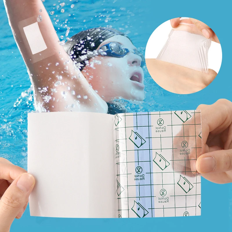 10pcs/lot Square Medical Curved Transparent PU Patches Adhesive Plaster Waterproof Wound Healing Dressing Tape Bandages