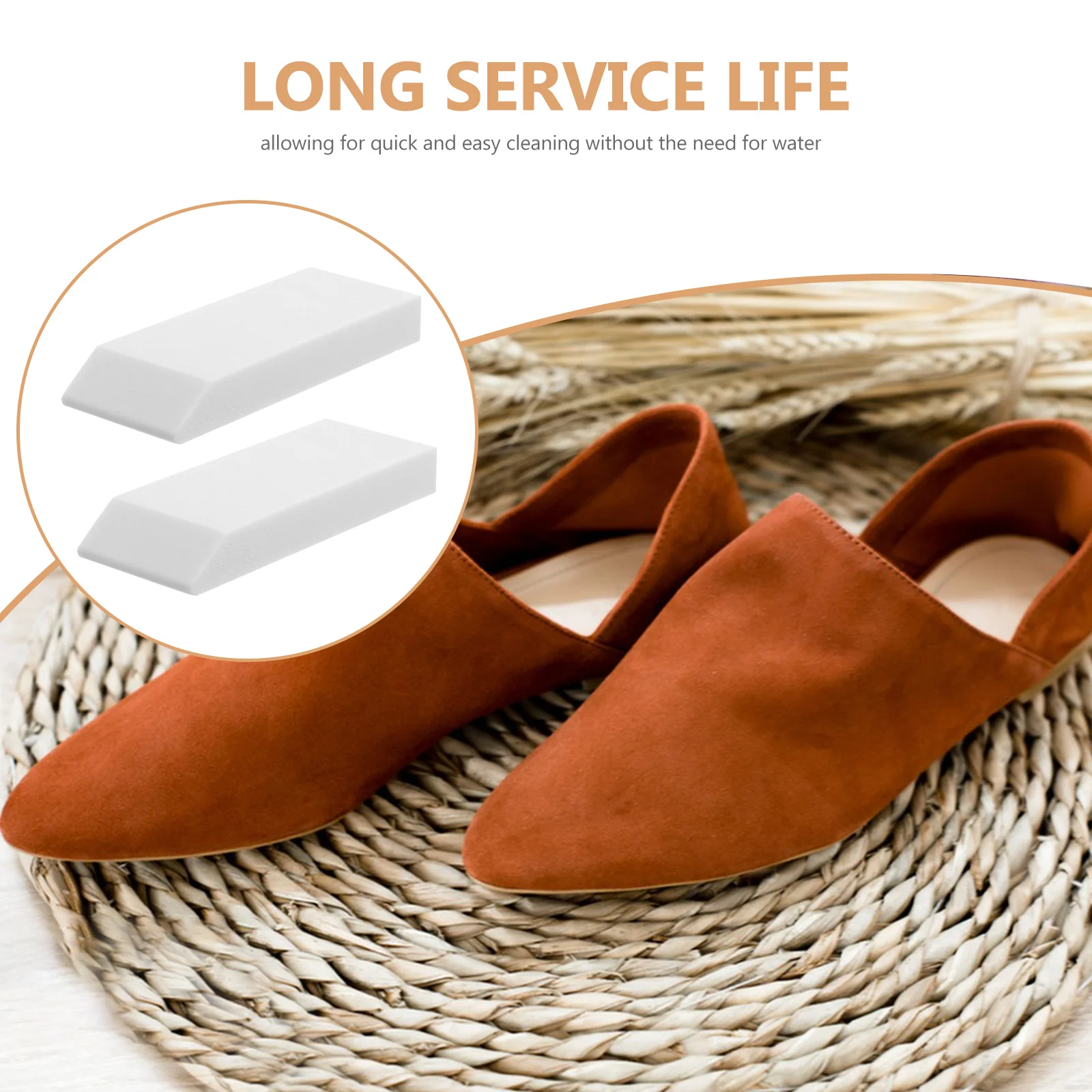 

4pcs Angled Stain Rubber Cleaner Suede Sneaker Water-Free Quick Portable Sports Rubber Block Mini Brush For Casual Fake