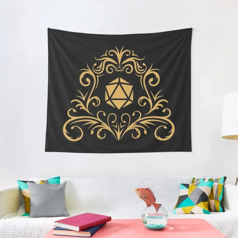 

Tribal Polyhedral D20 Dice Tabletop RPG Gaming Tapestry Christmas Decoration Wall Hanging Mushroom Tapestry