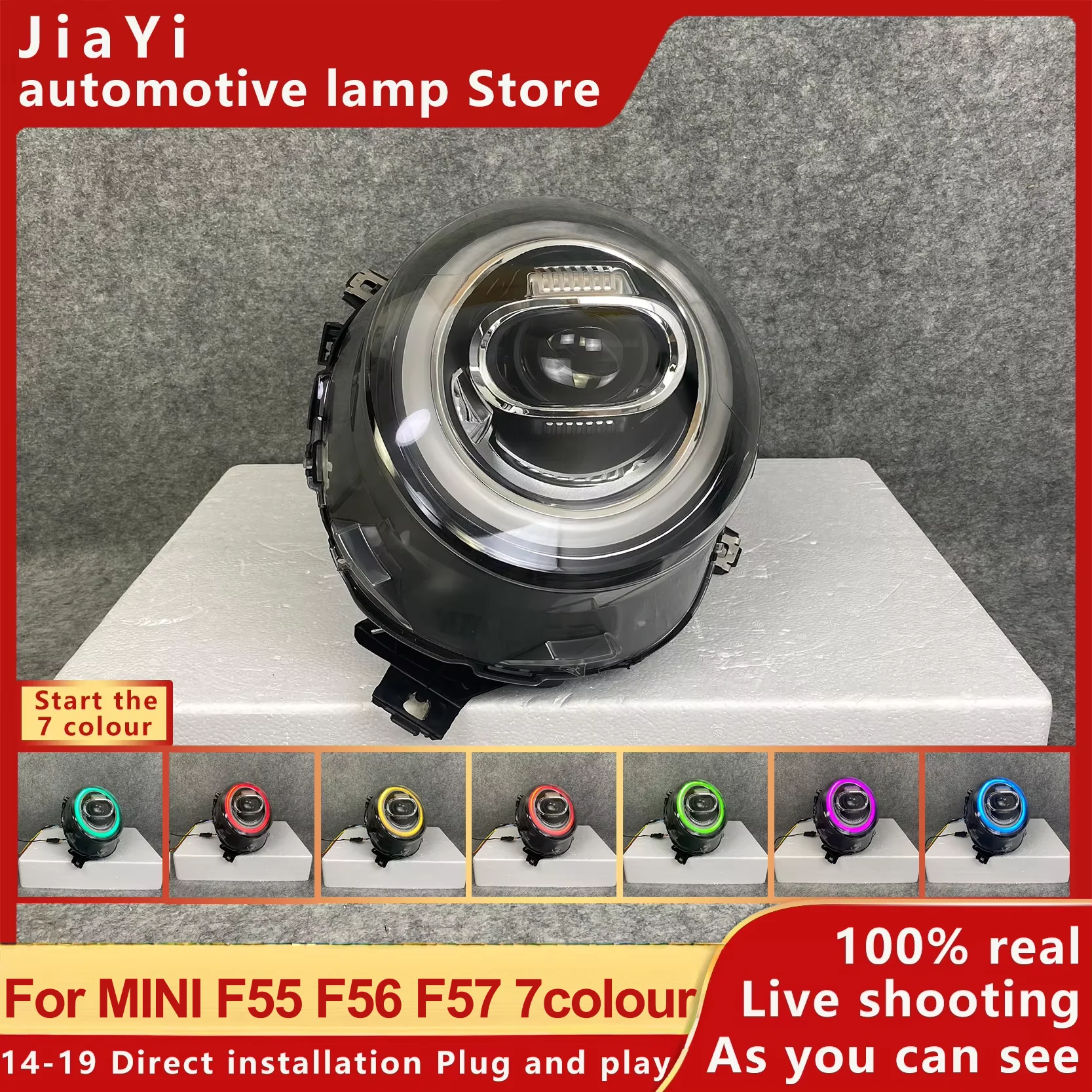 VLAND Car Styling For  F54 F55 F56 Cooper Led Headlights For F57 All LED Head Lamp Angel Eye Led DRL+Turn Signal Front Light