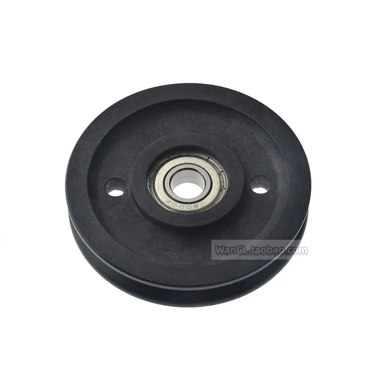 1Pc 10x71x12.5mm elevator floor door moving pulley with groove nylon 6200 bearing pulley roller guide wheel