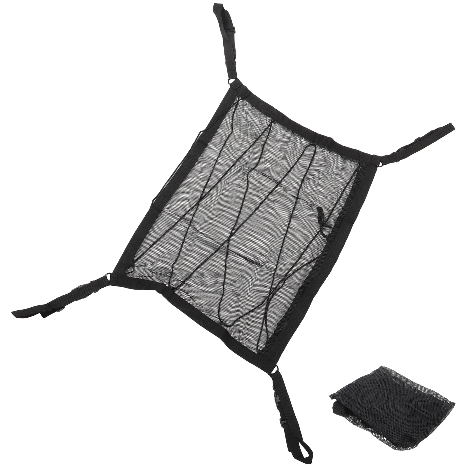 

Rooftop Cargo Carrier Storage Network Car Roof Mesh Bag Large Capacity Double Zipper Splashproof Durable Material Trunk