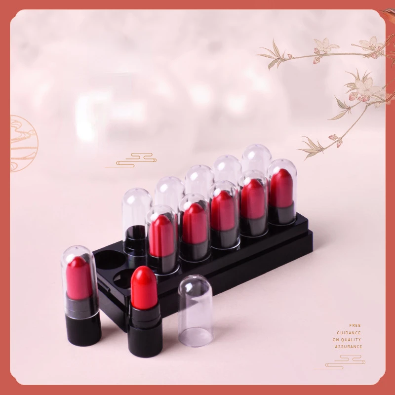 Diy Handmade Lipstick Material 12-hole Aluminum Sample Mold Self-made 9.3mm Small Sample Tube Lipstick Empty Tube Set