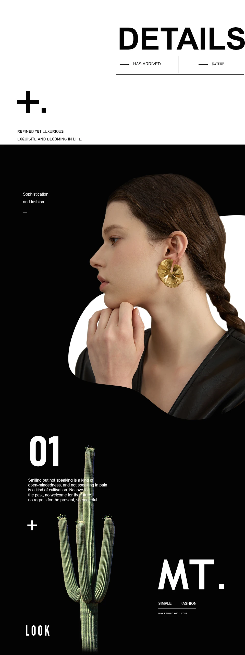 Yhpup Creative Stainless Steel Metal Flower Big Stud Earrings Fashion Attractive Statement Jewelry Women Personality Gift