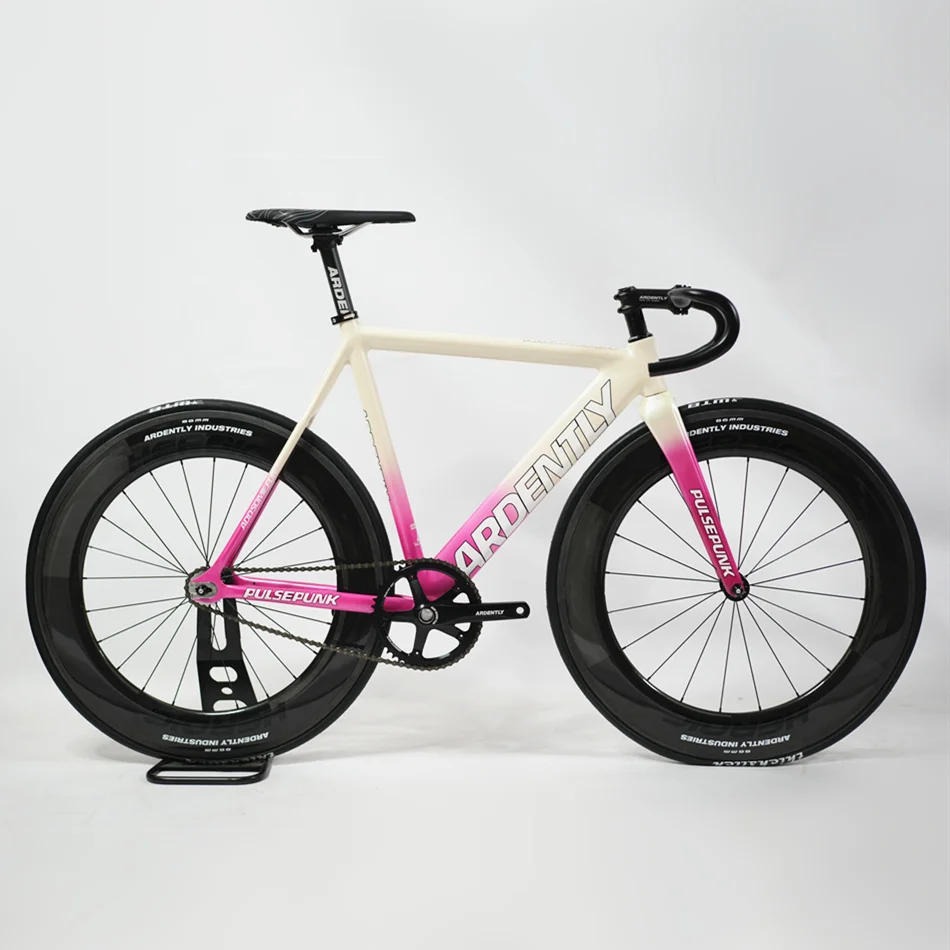 ARDENTLY PUNK Fixie Fixed Gear Bike Track Single Speed Racing Bicycles 700C Aluminum Frame Cycling Parts Customizable No Brake